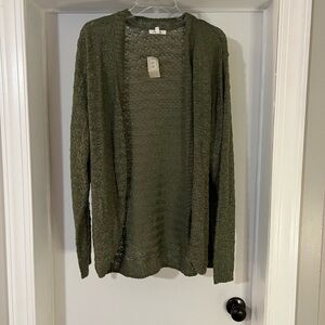 Maurice’s Olive Green Knit Cardigan XL. NWT